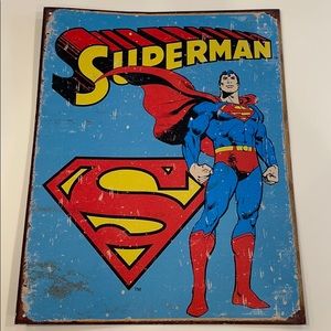 Retro Tin Superman sign